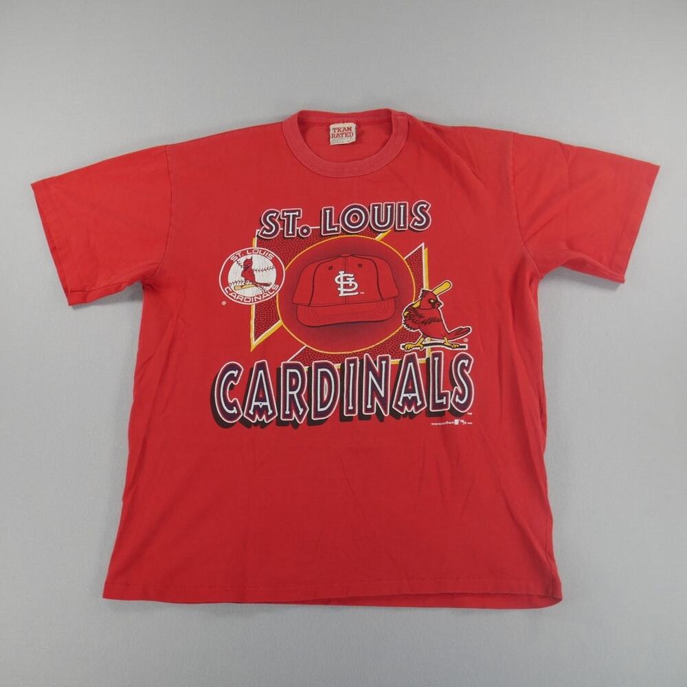 Vintage 90s Team Rated St. Louis Cardinals Graphic MLB Men Size Large Made USA
